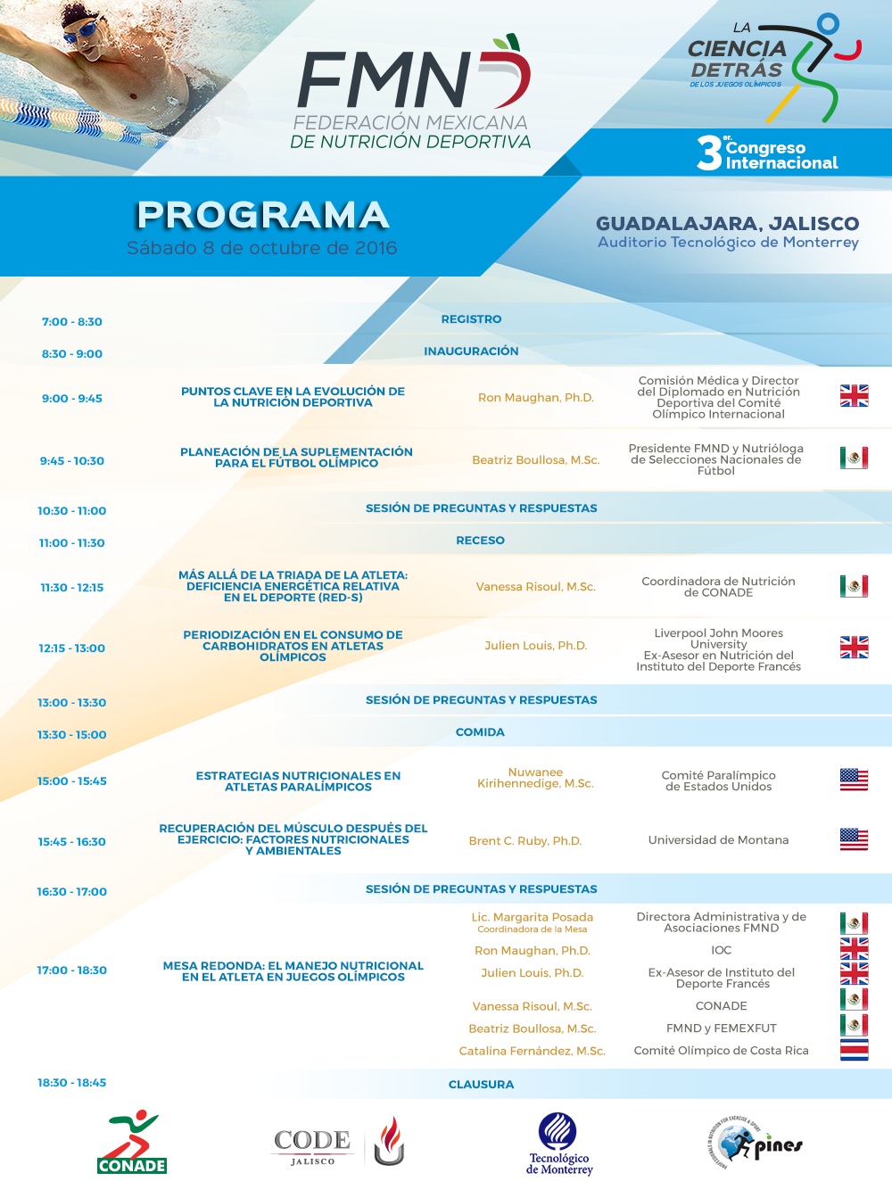 Programa FMND Congreso Juegos Olímpicos